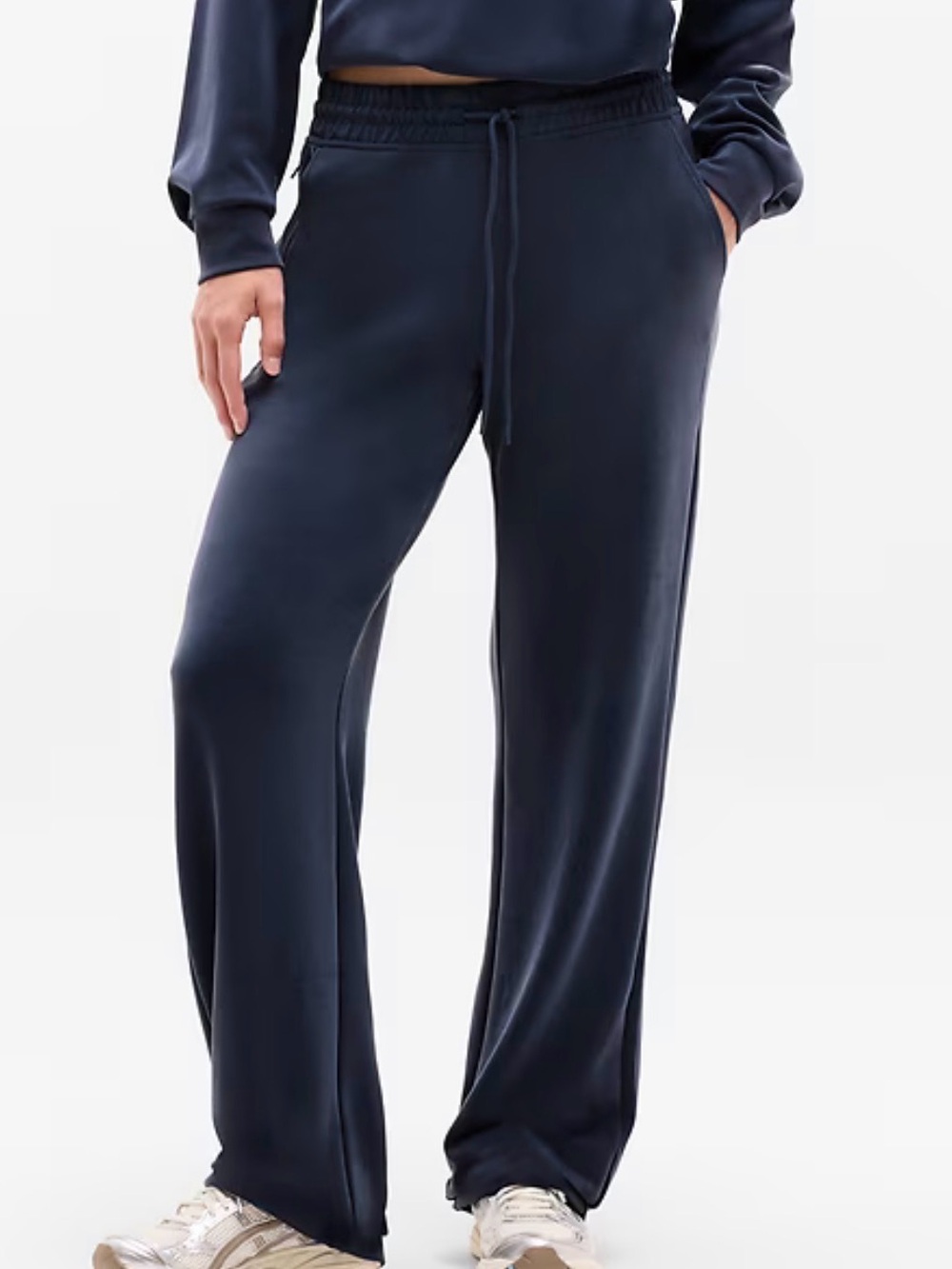 Athleta Seasoft Straight Pant Navy LT Large TALL  New!